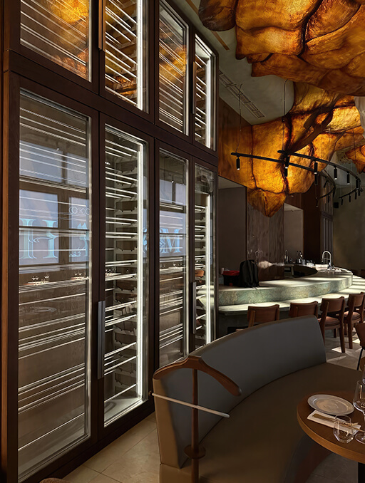 Винный шкаф для ресторана «Phantom»